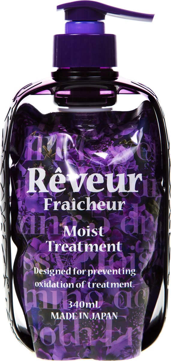 Reveur Fraicheur Moist Живой Кондиционер для увлажнения волос, 340 мл708796 Reveur Fraicheur Moist Живой Кондиционер для увлажнения волос, 340 мл708796Reveur Fraicheur Moist – первый в мире живой кондиционер в вакуумной бескислородной упаковке, которая сохраняет натуральные компоненты в неизменном виде от первого и до последнего применения. Запатентованная упаковка не пропускает кислород, поэтому природные ингредиенты не окисляются и сохраняют 100% своих свойств. В уникальный состав входят: аминокислоты, натуральный цветочный мед, витамин В, масло шиповника, виноградных косточек, рисовых отрубей, семян баобаба и аргановое масло. Эфирные масла цветов розы и мимозы не только увлажняют волосы и дарят им блеск, но и создают 100% натуральный цветочный аромат. Рекомендуется для:- Глубокого увлажнения сухих волос- Придания волосам шелковистости и блеска- Разглаживания пушащихся волос- Возвращения естественной упругости волосРекомендуется использовать вместе с шампунем Reveur Fraicheur Moist. Способ применения: нанести на чисты волосы, отступая от корней 4-5 см, оставить на 2-3 минуты, смыть водой. Инструкция по сбору упаковки: вытащите вакуумную упаковку из диспенсера и снимите с него защитную пленку, закрепите вакуумную упаковку в диспенсере, вставьте помповый механизм через отверстие в диспенсере в вауумную упаковку, плотно закрутите колпачок по часовой стрелке, поверните носик против часовой стрелки до поднятия вверх, нажимайте на носик, чтобы получить средство. Способ хранения: хранить в недоступном для детей месте.