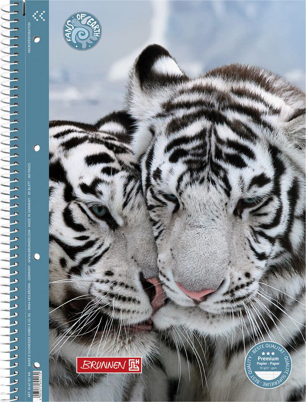 Stewo Тетрадь Fans of Earth - Tiger 80 листов в линейку67927-441 Stewo Тетрадь Fans of Earth - Tiger 80 листов в линейку67927-441Тетрадь формата А4 Stewo Fans of Earth - Tiger отлично подойдет для занятий студенту. Яркая обложка, выполненная из плотного мелованного картона, украшена ярким принтом с белым тигром. Она позволит сохранить тетрадь в аккуратном состоянии на протяжении всего времени использования. Внутренний блок тетради, соединенный спиралью, состоит из 80 листов белой бумаги в линейку. Блок бумаги имеет микроперфорацию и отверстия для подшивки.