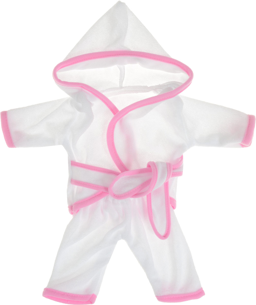 Junfa Toys Одежда для кукол Банный халатик цвет белый одежда для новорождённых