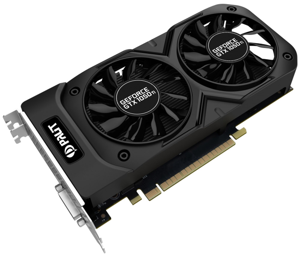 Palit GeForce GTX 1050 Ti Dual 4GB видеокартаNE5105T018G1-1071D Palit GeForce GTX 1050 Ti Dual 4GB видеокартаNE5105T018G1-1071DВидеокарты Palit GeForce GTX 1050 Ti Dual оборудованы двумя вентиляторами TurboFan Blade, твердотельными конденсаторами, дросселями с ферритовыми сердечниками и улучшенной системой ШИМ.Превратите свой ПК в настоящий игровой компьютер с быстрой и мощной видеокартой GeForce GTX 1050 Ti. Её сердце – новая архитектура NVIDIA Pascal, которая является самой современной в мире. Кроме того, видеокарта поддерживает инновационные технологии NVIDIA, которые помогут геймерам полностью раскрыть потенциал системы в новых играх.Захватывайте изображение и создавайте внутриигровые скриншоты с углом обзора 360 градусов. Делайте скриншоты с любой точки обзора, редактируйте их с помощью фильтров постобработки, записывайте HDR изображения в высоком разрешении и просматривайте их с обзором 360 градусов с помощью смартфона, ПК или гарнитуры виртуальной реальности.Основанные на технологиях реактивных двигателей, вентиляторы TurboFan Blade увеличивают мощность кулера, генерируя мощный воздушный поток и высокое давление.Утилита Palit ThunderMaster для Windows дает возможность увеличить быстродействие видеокарты и следить за режимом ее работы, что возможно только с вашим новым графическим акселератором.