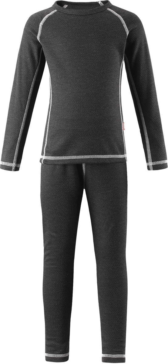 Комплект термобелья детский Reima Lani: лонгслив, брюки, цвет: серый. 5361839510. Размер 160