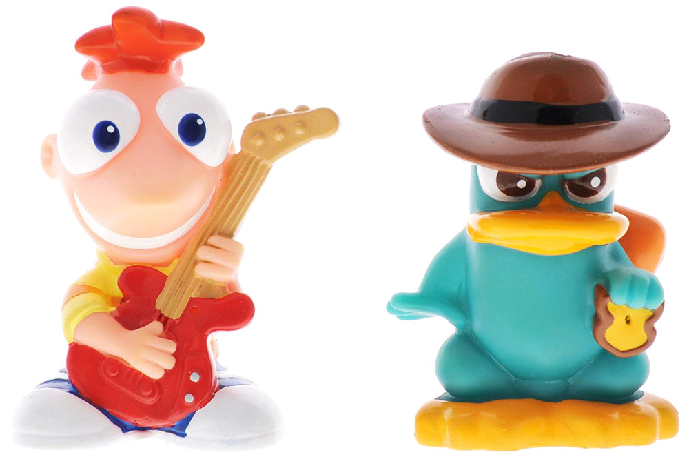 Набор игрушек для ванной Phineas & Ferb, 2 шт игрушки для ванной simba книжечка для купания