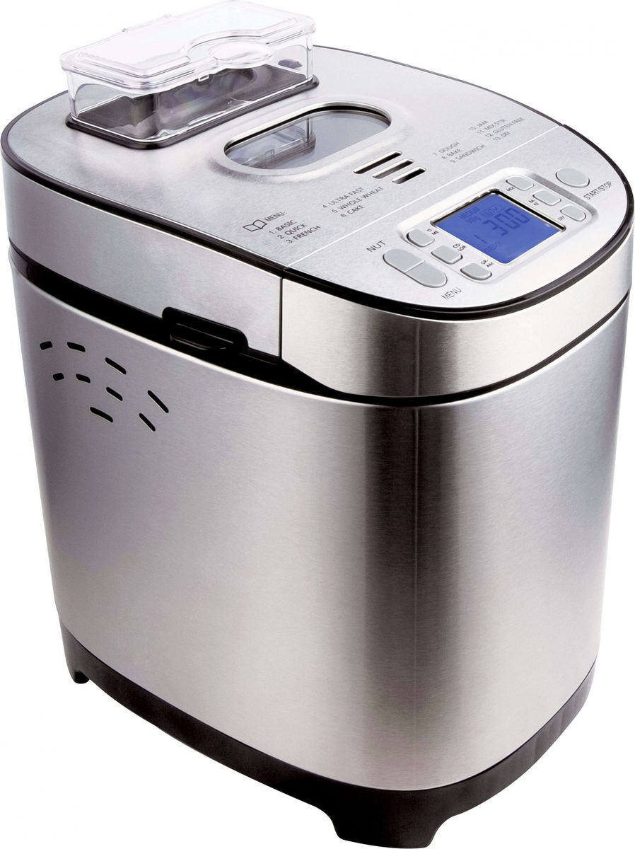 Gemlux GL-BM-599 хлебопечкаGL-BM-599 Gemlux GL-BM-599 хлебопечкаGL-BM-599Хлебопечка Gemlux GL-BM-59912 программ, вес буханки 750-900 г, 3 варианта цвета корочки, подогрев 60 мин, отложенный старт до 13 ч, материал корпуса - нержавеющая сталь, в комплекте мерный стакан, мерная ложка, лопасть для замеса