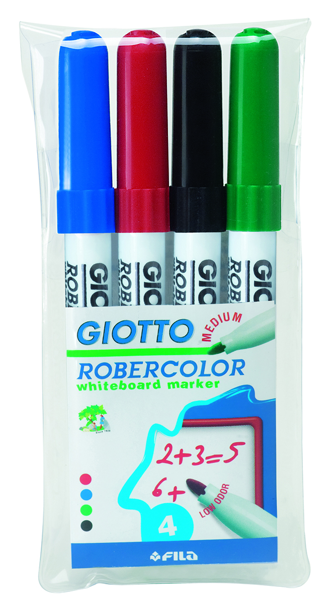 Giotto Набор маркеров для белой доски Robecolor Whiteboard Medium 4 шт