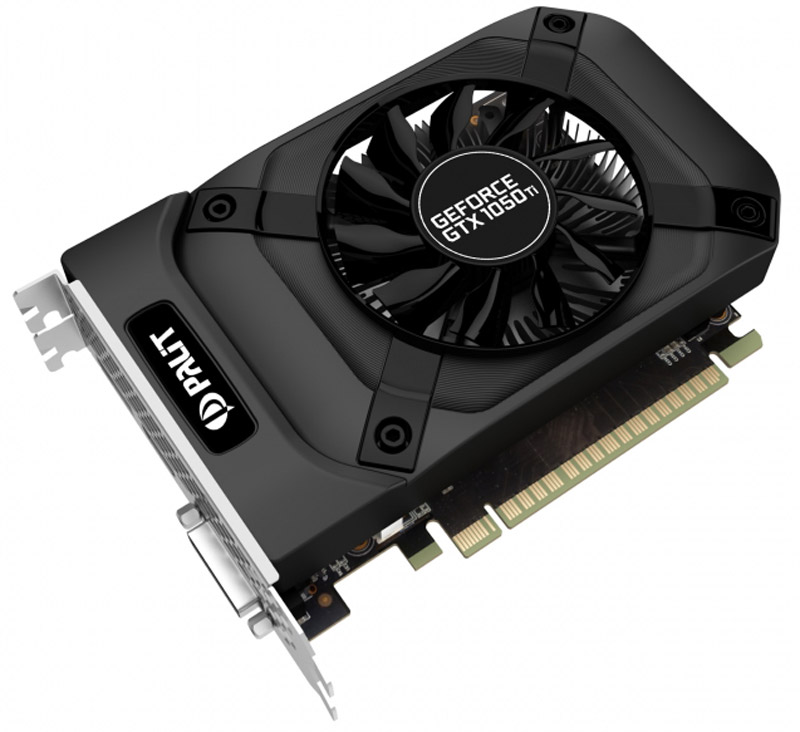 Palit GeForce GTX 1050 Ti StormX 4GB видеокарта (NE5105T018G1-1070F BULK)NE5105T018G1-1070F BULK Palit GeForce GTX 1050 Ti StormX 4GB видеокарта (NE5105T018G1-1070F BULK)NE5105T018G1-1070F BULKВидеокарты Palit GeForce GTX 1050 Ti StormX оборудованы твердотельными конденсаторами, дросселями с ферритовыми сердечниками и улучшенной системой ШИМ.Повысьте производительность и эффективность охлаждения своей системы. Превратите свой ПК в настоящий игровой компьютер с быстрой и мощной видеокартой GeForce GTX 1050 Ti. Её сердце - новая архитектура NVIDIA Pascal, которая является самой современной в мире.NVIDIA ANSEL В VR-играхЗахватывайте изображение и создавайте внутриигровые скриншоты с углом обзора 360 градусов. Делайте скриншоты с любой точки обзора, редактируйте их с помощью фильтров постобработки, записывайте HDR изображения в высоком разрешении и просматривайте их с обзором 360 градусов с помощью смартфона, ПК или гарнитуры виртуальной реальности.Основанные на технологиях реактивных двигателей, вентиляторы TurboFan Blade увеличивают мощность кулера, генерируя мощный воздушный поток и высокое давление.Утилита Palit ThunderMaster для Windows дает возможность увеличить быстродействие видеокарты и следить за режимом ее работы, что возможно только с вашим новым графическим акселератором.