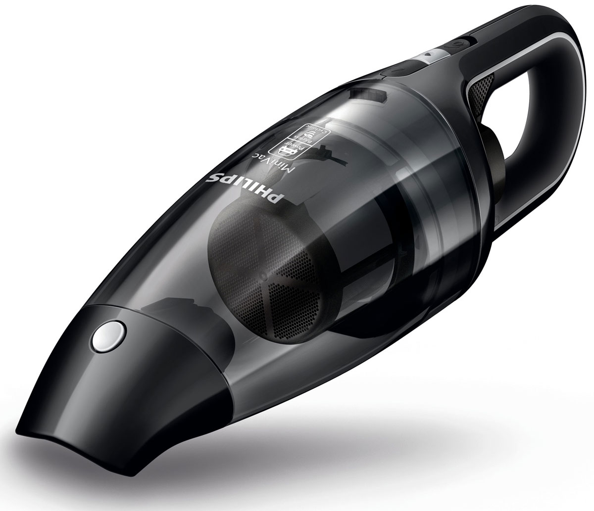 Ручной пылесос для автомобиля Philips MiniVac FC6141/01FC6141/01 Ручной пылесос для автомобиля Philips MiniVac FC6141/01FC6141/01Еще более качественные результаты уборки благодаря мощному пылесосу Philips MiniVac 12 В для дома и автомобиля. Двухуровневый циклонный фильтр гарантирует долгий срок службы, а насадка аэродинамической формы обеспечивает эффективную очистку от пыли.Двухуровневый циклонный фильтр для оптимальных результатов фильтрацииЦиклонная система пылесоса обеспечивает оптимально высокую мощность всасывания и эффективность очистки в течение длительного времени. Двухуровневая система фильтрации гарантирует, что вся собранная пыль остается внутри пылесоса. Первичный фильтр блокирует основную часть пыли, тогда как вторичный фильтр улавливает более мелкие ее частицы. Насадка аэродинамической формы для более эффективного сбора пылиНасадка аэродинамической формы для пылесоса Philips FC6141/01 сконструирована таким образом, чтобы максимально тщательно собирать пыль, включая самые мелкие частички. Эргономичная форма насадки поможет делать уборку даже в самых труднодоступных местах. Адаптер для авто для неограниченного времени работыПылесос Philips FC6141/01 идеально подходит для уборки в автомобиле: прилагаемый адаптер для прикуривателя позволяет выполнить очистку даже самых труднодоступных поверхностей машины без необходимости зарядки пылесоса. Поэтому он всегда готов к использованию! Изогнутая ручка для удобного захватаPhilips FC6141/01 оснащен изогнутой ручкой для максимально удобного захвата. Пылесосможно держать самым удобным для вас образом. Мягкое резиновое покрытие ручки обеспечивает удобство и универсальность захвата. Специальный автомобильный чехолЭтот чехол позволяет хранить все насадки и адаптер прикуривателя в одном месте - теперь все предметы, которые нужны для уборки, всегда будут под рукой! Широкий выбор аксессуаров для различных функцийПылесос Philips FC6141/01 поставляется в комплекте с различными аксессуарами, которые позволяют проводить уборку в автомобиле без лишних усилий. Комплект аксессуаров включает в себя большую и маленькую щетки, большую и маленькую щелевые насадки и длинный шланг - идеально для уборки в труднодоступных местах. Превосходное решение для автомобиля! Подходит для использования с адаптером прикуривателя 12 ВОптимальные результаты уборки: используйте пылесос Philips FC6141/01 в автомобиле благодаря специальному кабелю 12 В.