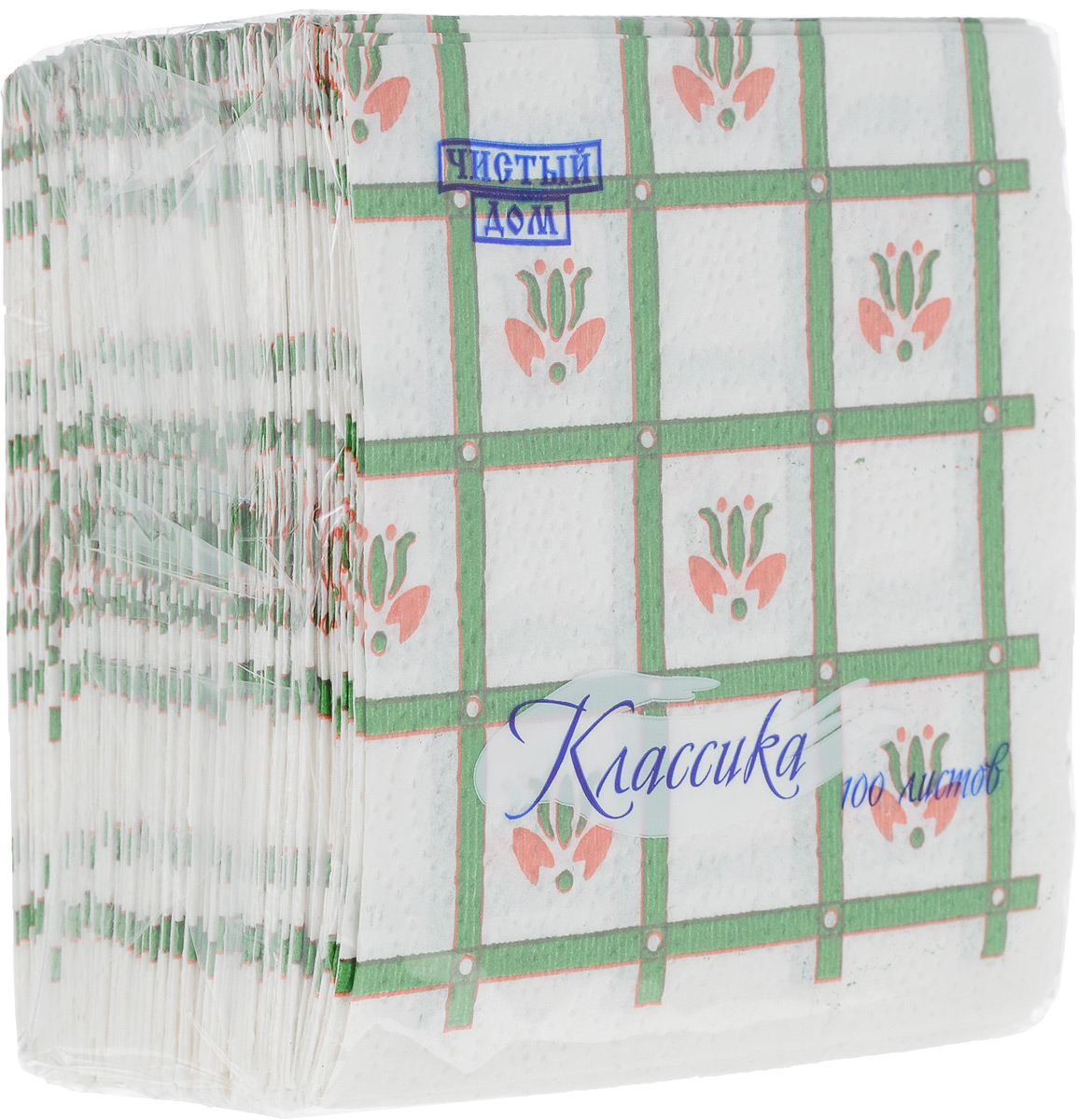 Салфетки бумажные Чистый дом Классика. Крупная клетка, однослойные, цвет: белый, зеленый, красный, 25 х 25 см, 100 шт4606920000043_зеленый, коричневый Салфетки бумажные Чистый дом Классика. Крупная клетка, однослойные, цвет: белый, зеленый, красный, 25 х 25 см, 100 шт4606920000043_зеленый, коричневыйОднослойные салфетки Чистый дом Классика. Крупная клетка выполнены из 100% целлюлозы. Салфетки подходят для косметического, санитарно-гигиенического и хозяйственного назначения. Нежные и мягкие, но в то же время прочные. Салфетки дополнены тиснением и ярким рисунком.Размер салфеток: 25 х 25 см.