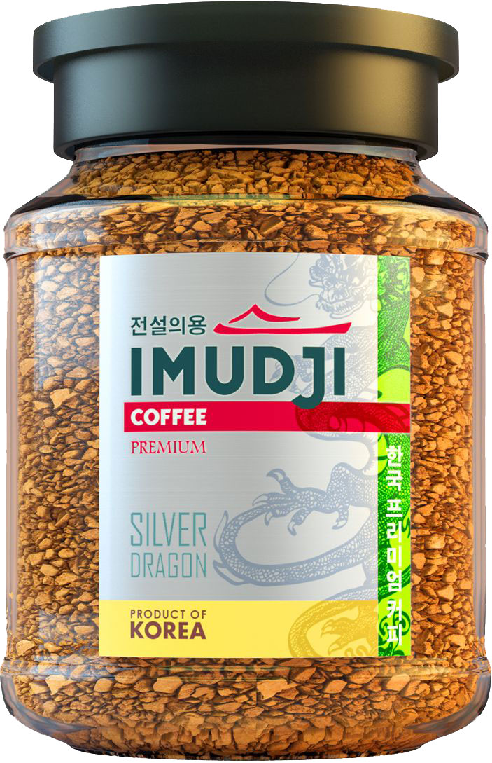 Imudji Silver Dragon кофе растворимый, 100 г63204 Imudji Silver Dragon кофе растворимый, 100 г63204Кофейный бленд сочетает в себе арабику из Бразилии с добавлением 10% робусты из Вьетнама. Ровныйсбалансированный вкус.