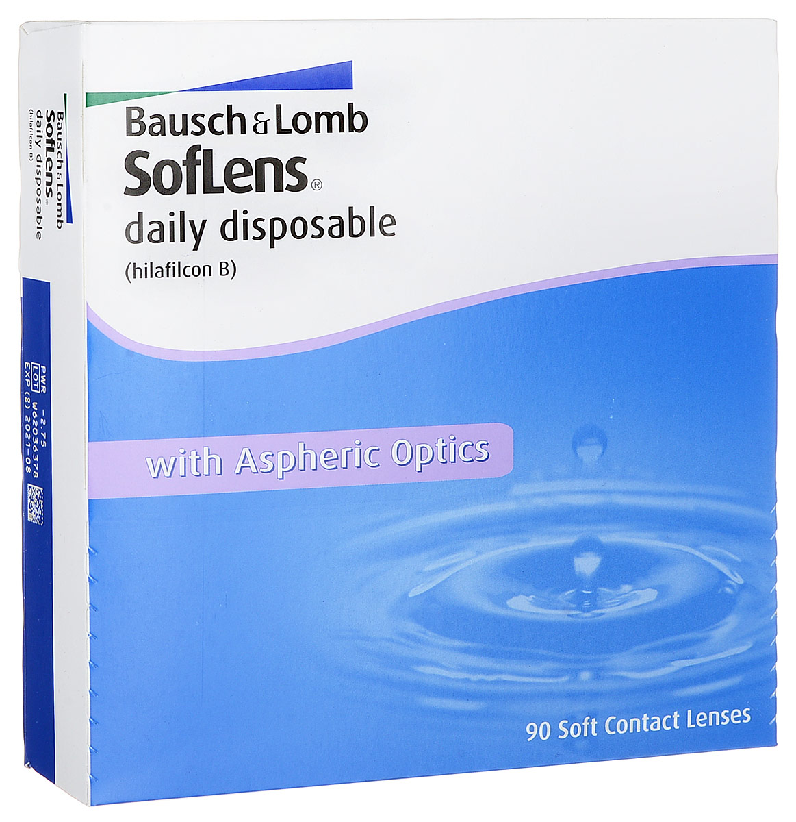 Bausch + Lomb контактные линзы Soflens Daily Disposable (90шт / 8.6 / -2.75)