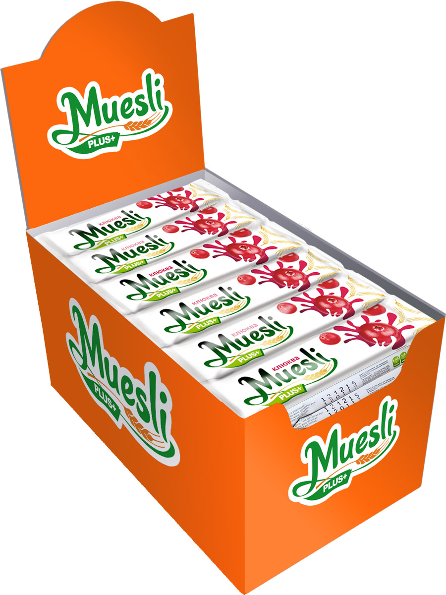 Matti Muesli Plus батончик мюсли клюква, 36 шт по 24 гУТ-00000077 Matti Muesli Plus батончик мюсли клюква, 36 шт по 24 гУТ-00000077Батончики-мюсли Muesli Plus+ обладают сбалансированным составом и являются продуктом переработки натуральных злаков, здоровым и полезным источником сил и энергии. Содержат злаки, кусочки клюквы. В состав входит натуральный ароматизатор.