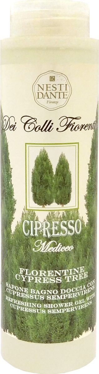 Nesti Dante Гель для душа Cypress Tree Кипарис, 300 мл5055106 Nesti Dante Гель для душа Cypress Tree Кипарис, 300 мл5055106Кипарис - красивое, вечнозеленое дерево, в изобилии произрастающеена холмах Тосканы с «богатым» древесным ароматом являетсяосновным активным ингредиентом и геля длядуша. Он обладает восстанавливающими свойствами, деликатновоздействуют даже на чувствительную кожу. Простой рецептмолодости и здоровья Вашей кожи!Без парабенов.