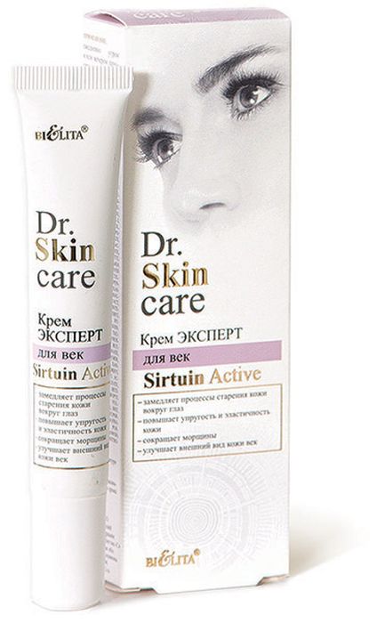 Белита Крем-эксперт для век Sirtuin Active туба Dr. Hair Care, 20 млB-1255 Белита Крем-эксперт для век Sirtuin Active туба Dr. Hair Care, 20 млB-1255Sirtuin ActiveКрем способствует клеточному обновлению кожи век, защищает ее от преждевременного старения, делает гладкой и упругой.Resistem™ стимулирует синтез сиртуина-1, увеличивает прозрачность и яркость кожи, сглаживает ее несовершенства. Кофеин предотвращает отечность и припухлости вокруг глаз. Гиалуроновая кислота оказывает глубокое увлажняющее и омолаживающее действие. Масло ши увлажняет и смягчает кожу век, замедляет процессы старения, способствует регенерации. LPD’s Multivitamin стимулирует синтез коллагена и сокращает морщины.ВНИМАНИЕ: активная формула — возможно пощипывание