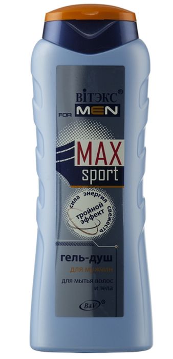 Витэкс For Men Max Sport Гель-ДУШ для мытья волос и тела, 400 млV-546 Витэкс For Men Max Sport Гель-ДУШ для мытья волос и тела, 400 млV-546Линия: MAXsportдля мытья волос и телаГель-душ для тех, кто всегда настроен на максимум. Универсальный источник бодрости, сочетающий в себе инновационные решения для волос и тела. Поможет освежиться, восстановить силы и получить новый заряд энергии (плюс 60% энергии - эффективность доказана).Комплекс Глицин-Таурин-Креатин тонизирует кожу и обеспечивает ей интенсивный уход, открывает второе дыхание кожи после каждого приёма душа.