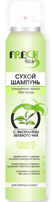 Витэкс Fresh Hair Сухой шампунь с экстрактом зеленого чая, 200 мл
