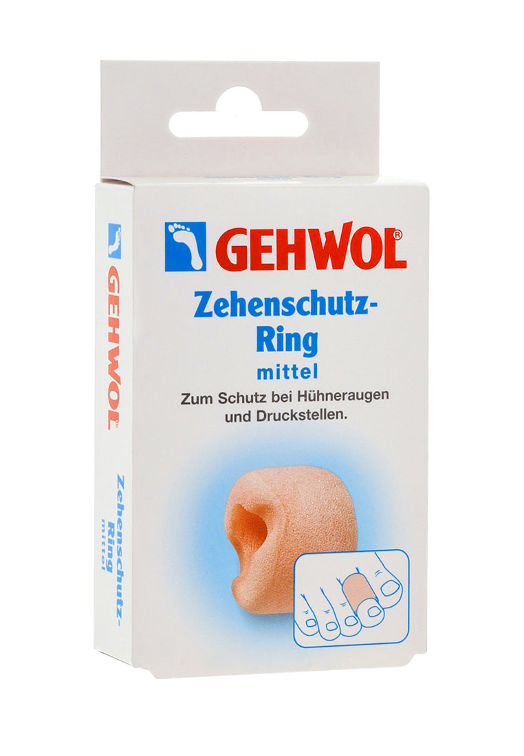Gehwol Zehenschutz-Ring - Кольца для пальцев защитные большие 2 шт1*27514 Gehwol Zehenschutz-Ring - Кольца для пальцев защитные большие 2 шт1*27514Кольца для пальцев защитные большие Геволь (Gehwol Zehenschutz-Ring) - мягкое, не приносящее беспокойства кольцо из пено-материала, применяемое при возникновении натертых мест на пальцах и между пальцами, сдавливании и неправильном положении пальцев ног.Медицинский продукт.Назначение: Защищает от болезненного сдавливания мозоли на пальцах и между ними, костные наросты.Количество: 2 шт УВАЖАЕМЫЕ КЛИЕНТЫ! Обращаем ваше внимание на возможные изменения в дизайне упаковки. Качественные характеристики товара и его размеры остаются неизменными. Поставка осуществляется в зависимости от наличия на складе.