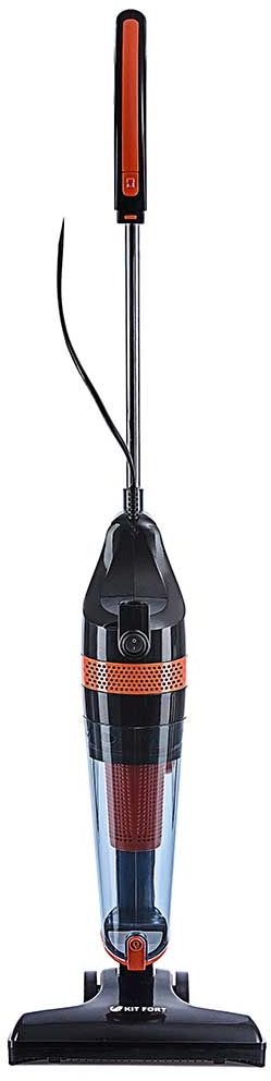 Kitfort КТ-525, Orange вертикальный пылесосКТ-525-1 Kitfort КТ-525, Orange вертикальный пылесосКТ-525-1Компактный пылесос Kitfort КТ-525 всегда готов к работе. Он занимает мало места при хранении, а во время работы благодаря своей маневренности может легко вписаться в узкий коридор или комнату, заполненную различными предметами. Для владельцев небольших квартир, которые сталкиваются с проблемой, где же хранить пылесос, приобретение модели с вертикальной парковкой будет оптимальным вариантом. Конструкция 2 в 1 предусматривает трансформацию вертикального пылесоса в ручной. После нажатия на кнопку ручка пылесоса складывается, и вы можете продолжить уборку ручным пылесосом, которым удобно пылесосить углы и плинтусы, обивку мебели, пыль со шкафов. Возможности и функции: - ручной пылесос - циклонный фильтр - моющиеся пылесборник и фильтр - вертикальная парковка (пылесос может стоять на полу вертикально).