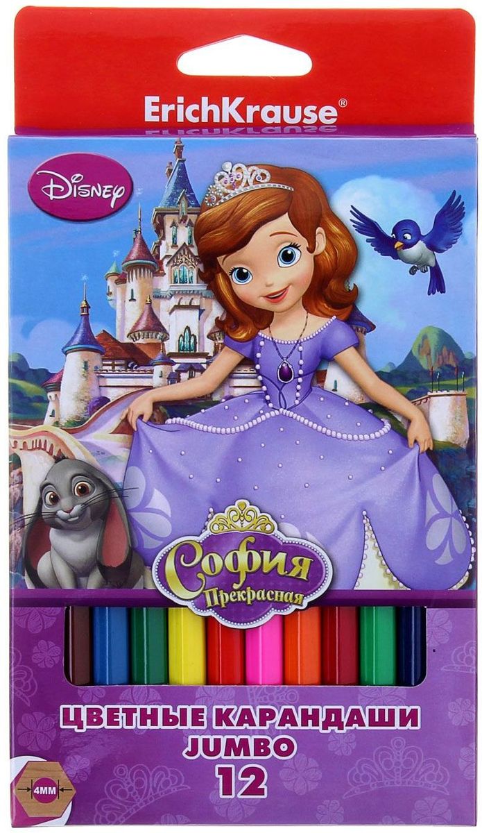 Disney Набор карандашей Принцесса София 12 цветов