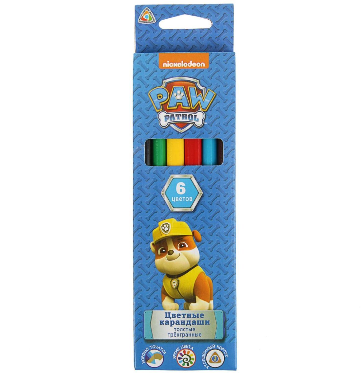 Paw Patrol Набор толстых карандашей 6 цветов2311025 Paw Patrol Набор толстых карандашей 6 цветов2311025Изделия данной категории необходимы любому человеку независимо от рода его деятельности. У нас представлен широкий ассортимент товаров для учеников, студентов, офисных сотрудников и руководителей, а также товары для творчества.