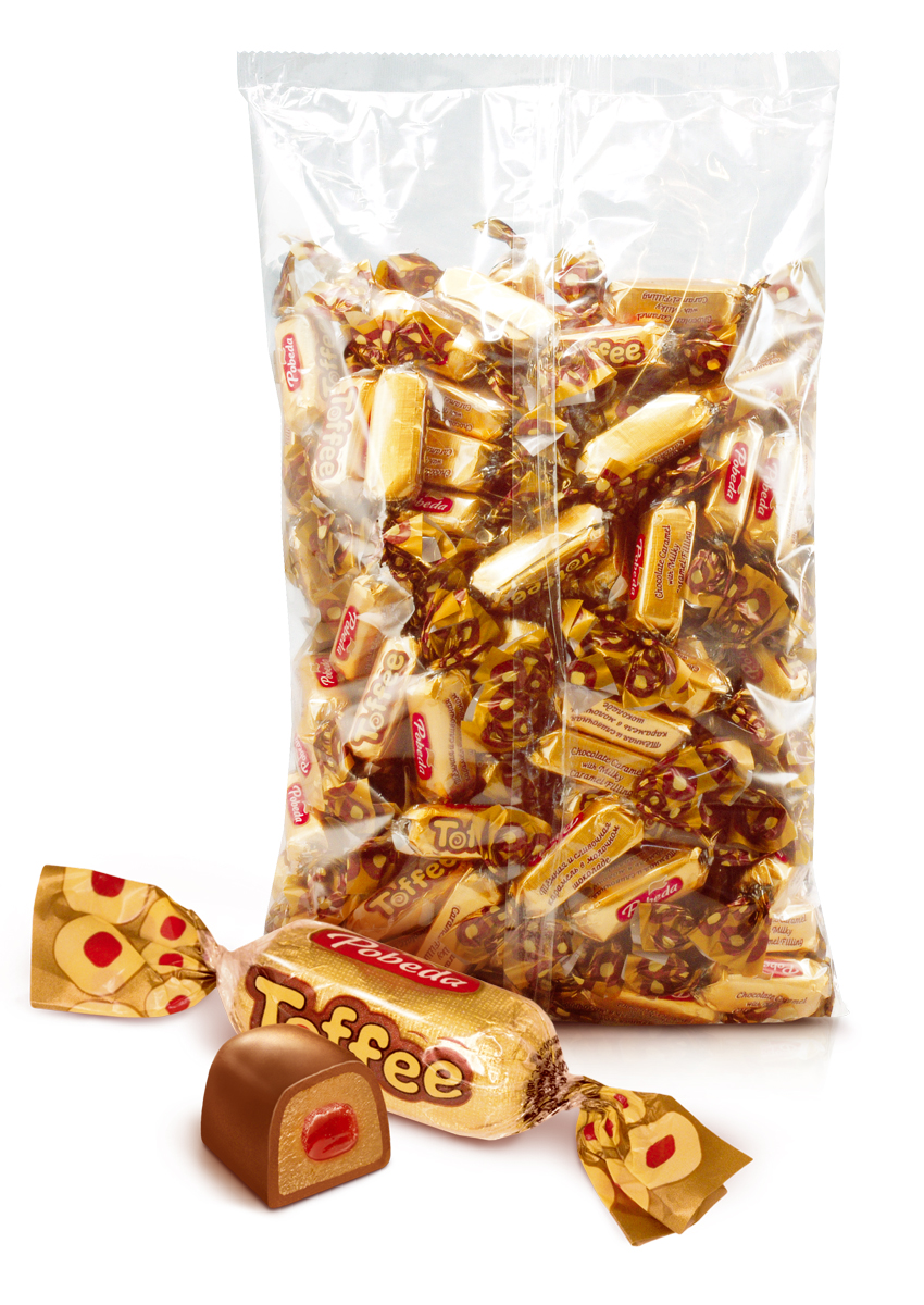 Победа вкуса Toffee конфеты молочные в шоколаде с мармеладом из клюквы, 1 кг0102/2 Победа вкуса Toffee конфеты молочные в шоколаде с мармеладом из клюквы, 1 кг0102/2Мягкая карамель тоффи, сваренная на сливочном масле и сгущенном молоке, политая настоящим шоколадом.
