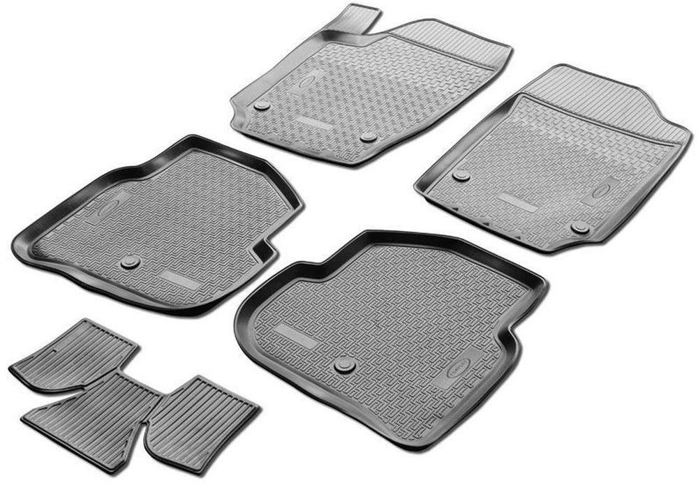 Коврики в салон автомобиля Rival, для Chevrolet Aveo 2004-2011, Ravon Nexia R3 2015->, с перемычкой, 5 шт11001004 Коврики в салон автомобиля Rival, для Chevrolet Aveo 2004-2011, Ravon Nexia R3 2015->, с перемычкой, 5 шт11001004Прочные и долговечные коврики в салон автомобиля, изготовлены из высококачественного и экологичного сырья, полностью повторяют геометрию салона вашего автомобиля.- Надежная система крепления, позволяющая закрепить коврик на штатные элементы фиксации, в результате чего отсутствует эффект скольжения по салону автомобиля.- Высокая стойкость поверхности к стиранию.- Специализированный рисунок и высокий борт, препятствующие распространению грязи и жидкости по поверхности коврика.- Перемычка задних ковриков в комплекте предотвращает загрязнение тоннеля карданного вала.- Произведены из первичных материалов, в результате чего отсутствует неприятный запах в салоне автомобиля.- Высокая эластичность, можно беспрепятственно эксплуатировать при температуре от -45 C до +45 C.Уважаемые клиенты!Обращаем ваше внимание, что коврики имеет форму соответствующую модели данного автомобиля. Фото служит для визуального восприятия товара.