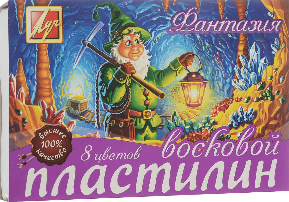 Луч Пластилин восковой Фантазия Гном 8 цветов25С 1522-08_гном Луч Пластилин восковой Фантазия Гном 8 цветов25С 1522-08_гномВосковой пластилин Луч Фантазия. Дракон предназначен для лепки и моделирования. Пластилин очень мягкий и эластичный, не прилипает к рукам, легко формуется и идеально держит форму.Пластилин прекрасно подходит для работы в технике пластилиновая живопись.