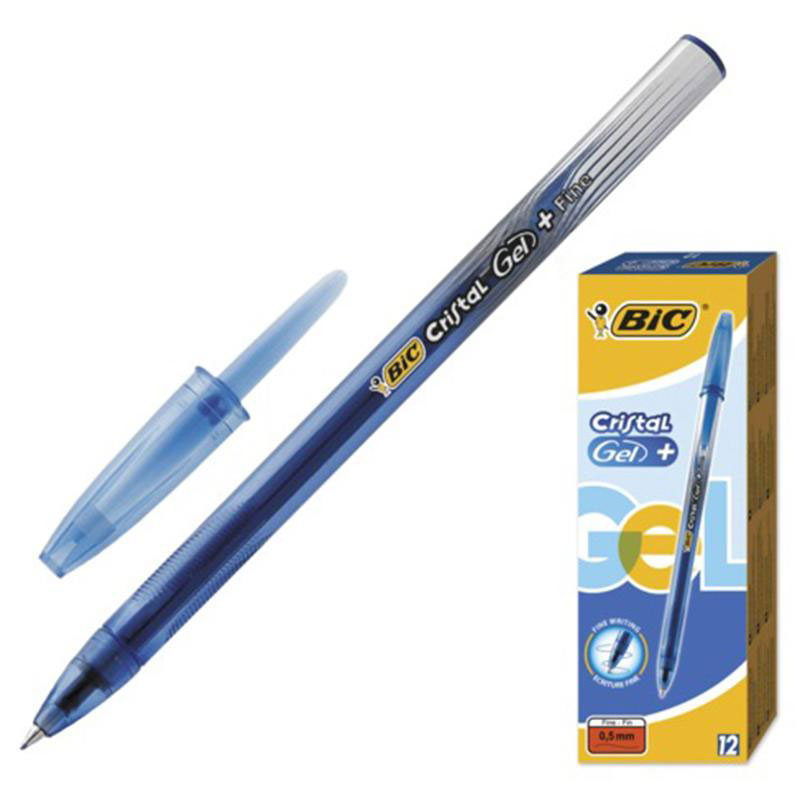 Bic Ручка гелевая Crystal Gel цвет синийB905489 Bic Ручка гелевая Crystal Gel цвет синийB905489Гелевая ручка BIC Cristal Gel с чернилами на водной основе, отлично подойдет для любителей гелевых ручек. Ручка оснащена резиновым гриппом для комфортного письма, который препятствует скольжению в пальцах. Качественные чернила обеспечивают четкое и ровное письмо. Ручка имеет тонкий пишущий узел. Диаметр пишущего узла - 0,5 мм. Полупрозрачный корпус позволит видеть уровень чернил. Цвет корпуса соответствует цвету чернил.Тонкая линия письма - 0,36 мм.Гелевая ручка BIC Cristal Gel обеспечит вам мягкое письмо. Дизайн ручки выполнен с эффектом металлик.Уважаемые клиенты! Обращаем ваше внимание на возможные изменения в дизайне упаковки. Качественные характеристики товара остаются неизменными. Поставка осуществляется в зависимости от наличия на складе.