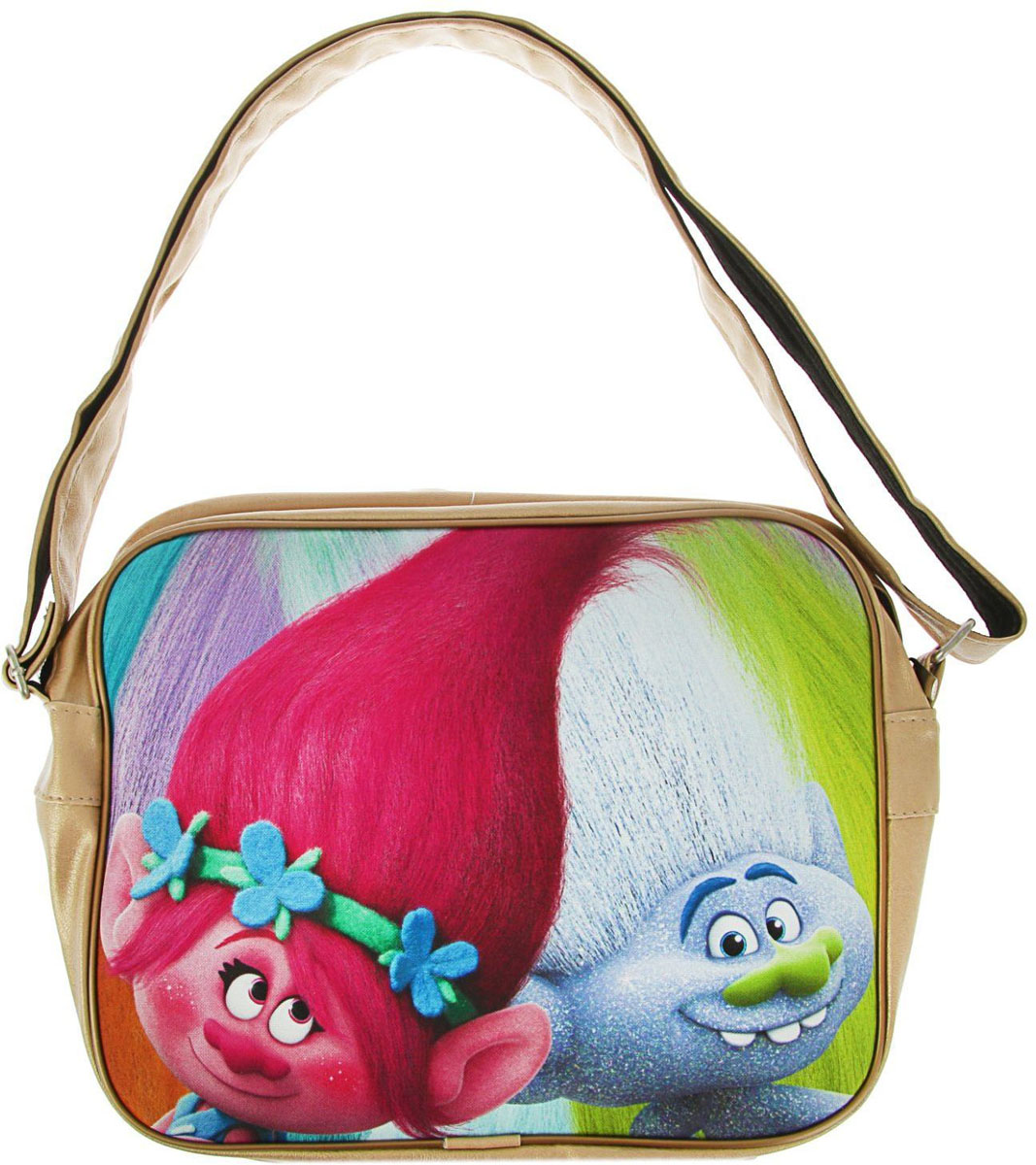 Trolls Сумка детская Тролли 21115292111529 Trolls Сумка детская Тролли 21115292111529Маленькие, казалось бы, незначительные элементы зачастую завершают, дополняют образ, подчеркивают статус, стиль и вкус своего обладателя. Сумка молодежная - это вещь достойного качества, которая может стать прекрасным подарком по любому поводу. Сумка выполнена из искусственной кожи и имеет одно отделение, закрывающееся на молнию. Внутри отделения расположен карман-середник на молнии и боковой кармашек на молнии. На обратной стороне сумки расположен прорезной карман на молнии. Плечевой ремень регулируется по длине.