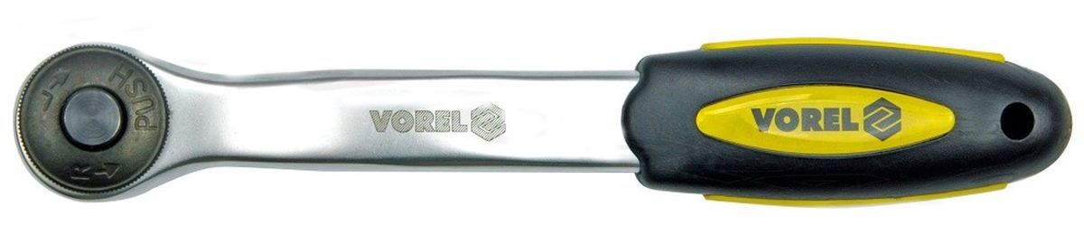 Трещотка изогнутая Vorel CrV, 1/4, 72 зуба53571 Трещотка изогнутая Vorel CrV, 1/4, 72 зуба53571Трещотка имеет 72 зуба и изготовлена из хромванадиевой стали. Изогнутая ручка позволяет легко работать с утопленными болтами.