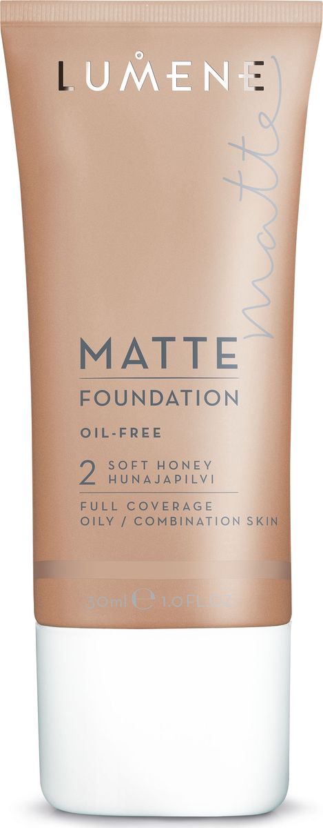 Lumene Матирующий тональный крем № 02, Soft Honey, 30 мл тональный крем