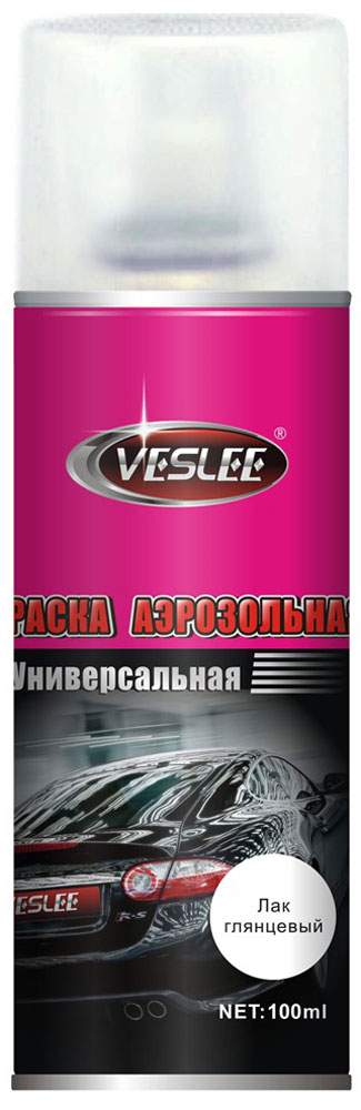 Краска акриловая Veslee Лак, аэрозоль, цвет: прозрачный глянцевый, 100 млVL-P2E CG Краска акриловая Veslee Лак, аэрозоль, цвет: прозрачный глянцевый, 100 млVL-P2E CGКраска Veslee Лак предназначена для высококачественного окрашивания поверхностей, сделанных из дерева, металла и пластика. Идеальна для окрашивания автомобилей, мотоциклов, различного оборудования, приборов, мебели и прочего. Имеет широчайшую палитру цветов и форм. Такая краска не желтеет и не выцветает, то есть является атмосферостойкой. Акриловые краски могут быть использованы как для полного окрашивания, так и для подкрашивания. Прекрасно подходят не только для транспортных средств, но и для любого другого оборудования. Они могутуспешно использованыдля декорирования различных деталей интерьера и разных поверхностей не только в быту, но и в офисе или магазине.