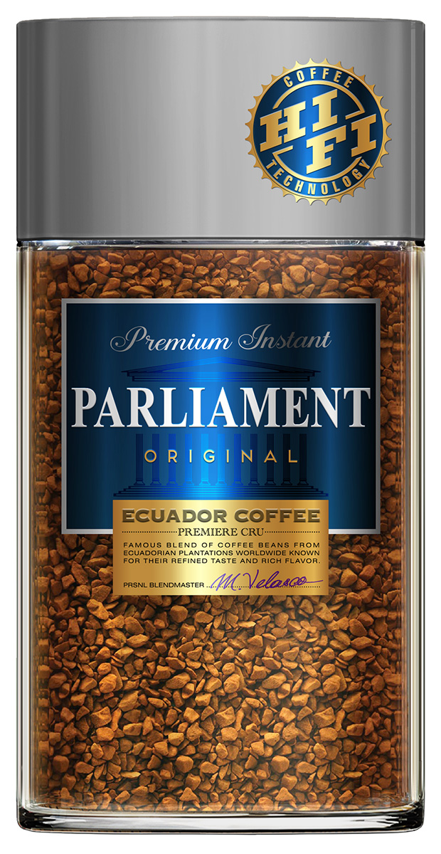 Parlament Original кофе растворимый, 100 г11.5329 Parlament Original кофе растворимый, 100 г11.5329Кофе PARLIAMENT - это высокогорная эквадорская арабика, выросшая прямо на Экваторе, на склонах Анд. Кофейные зерна, вызревшие на высоте около 2000-2800 м выше уровня моря, под лучами жаркого солнца, на чистом воздухе в условиях минимальных температурных перепадов, обладают превосходными характеристиками. Кофе Parliament высоко ценится во всем мире за свой насыщенный вкус и высокое содержание полезных веществ.