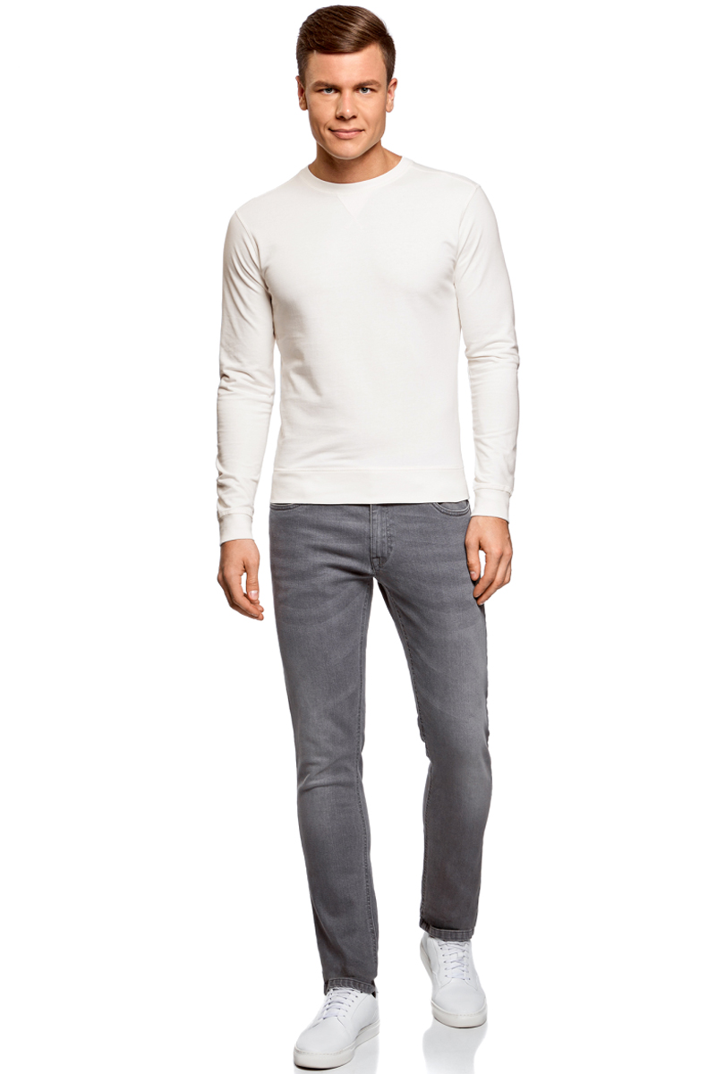 Джемпер мужской oodji Basic, цвет: белый. 5B113002M/46928N/1200N. Размер L (52/54)5B113002M/46928N/1200N Джемпер мужской oodji Basic, цвет: белый. 5B113002M/46928N/1200N. Размер L (52/54)5B113002M/46928N/1200NМужской джемпер от oodji выполнен из натурального хлопкового трикотажа. Модель с длинными рукавами и круглым вырезом горловины.