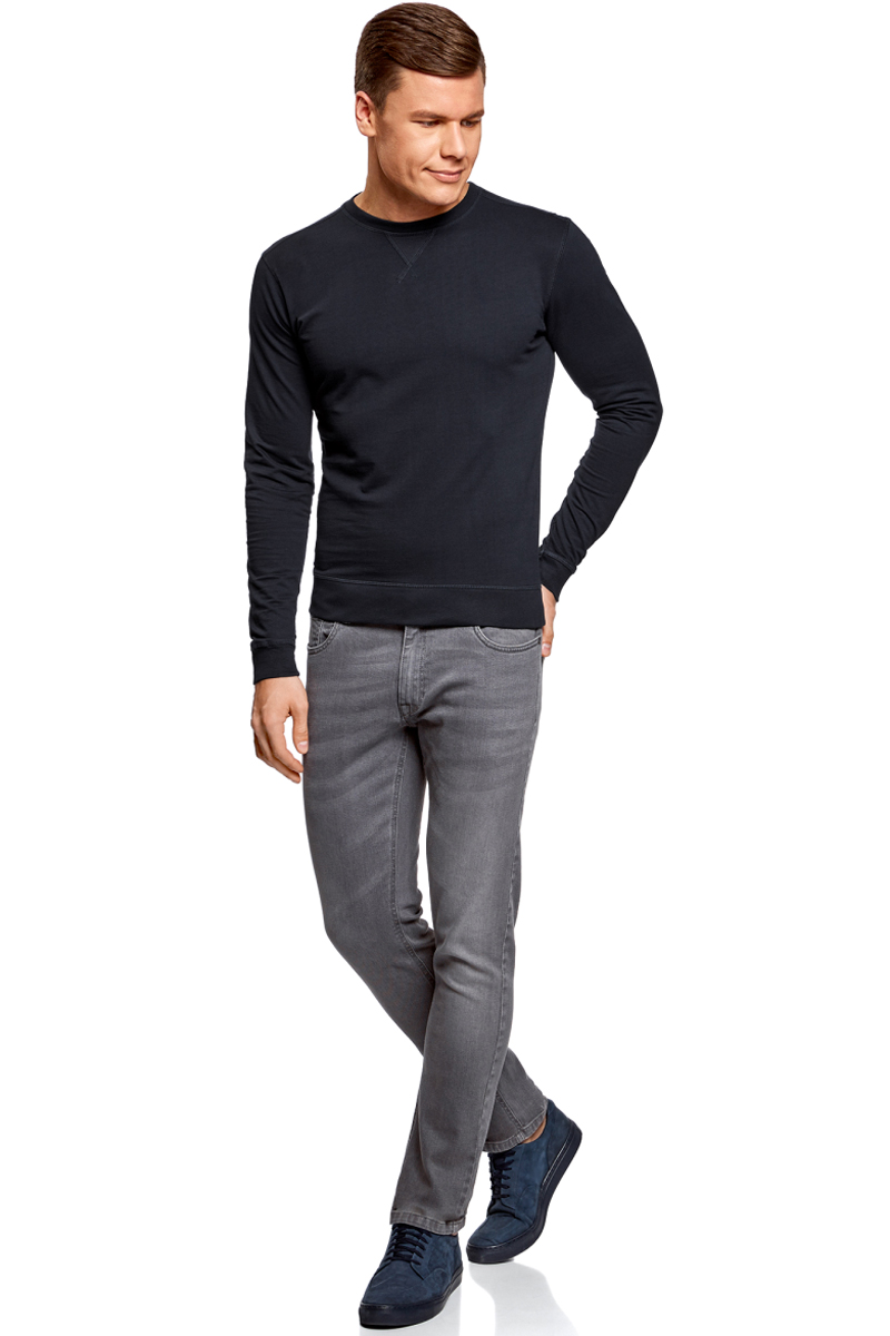 Джемпер мужской oodji Basic, цвет: темно-синий. 5B113002M/46928N/7900N. Размер S (46/48)5B113002M/46928N/7900N Джемпер мужской oodji Basic, цвет: темно-синий. 5B113002M/46928N/7900N. Размер S (46/48)5B113002M/46928N/7900NМужской джемпер от oodji выполнен из натурального хлопкового трикотажа. Модель с длинными рукавами и круглым вырезом горловины.