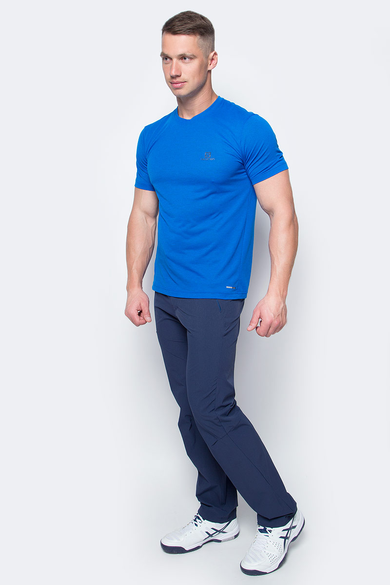 Футболка мужская Salomon Explore Ss Tee, цвет: голубой. L39309200. Размер L (52/54)L39309200 Футболка мужская Salomon Explore Ss Tee, цвет: голубой. L39309200. Размер L (52/54)L39309200Мягкий быстросохнущий полиэстер, из которого изготовлена футболка Salomon, практически не ощущается на теле. Благодаря контрастной вышивке на спине и меланжевой ткани этот предмет гардероба подходит для любого события.