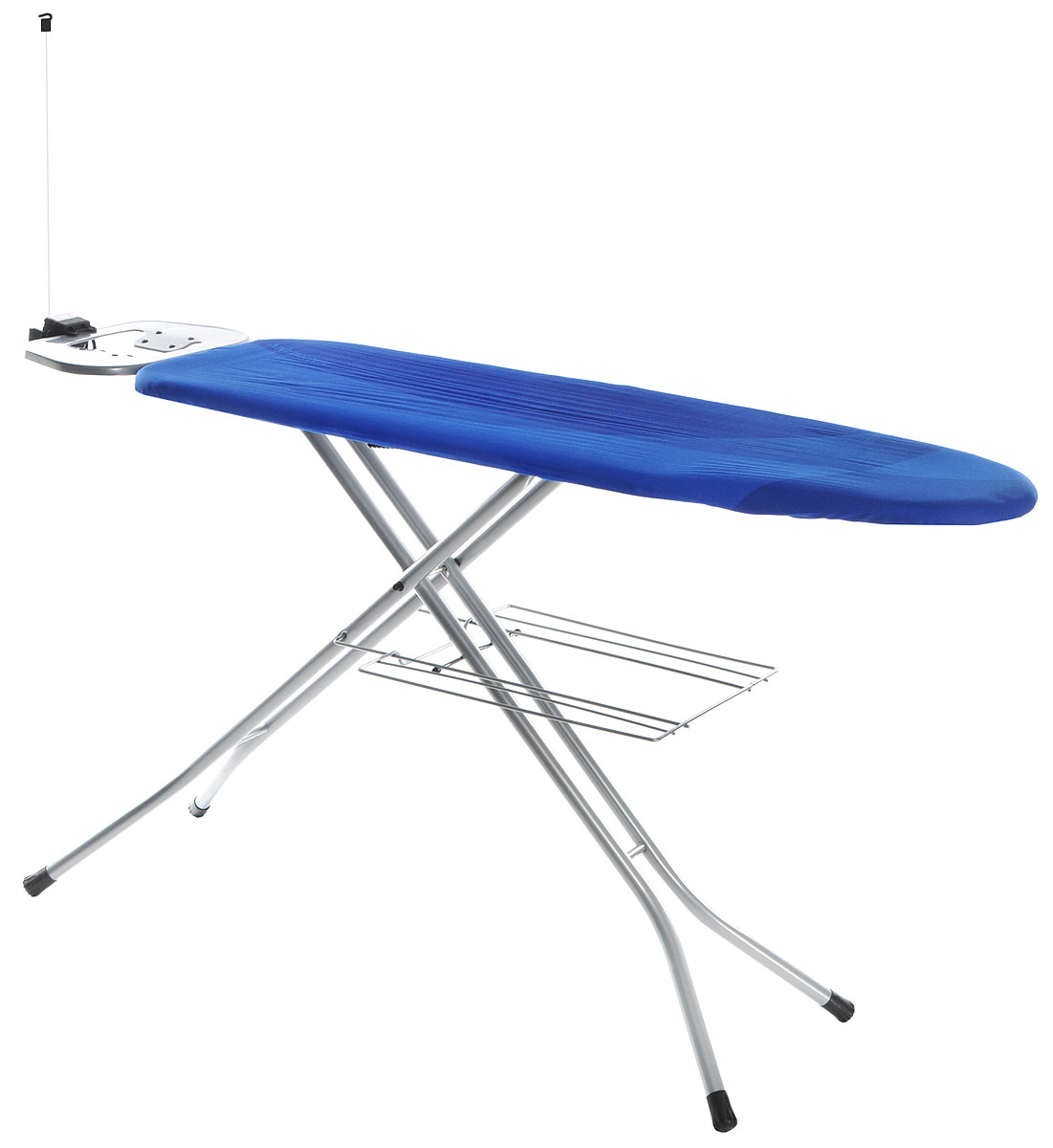 Доска гладильная Hausmann Classic Mono, цвет: индиго, 120 x 38 cмHM-2122_индиго Доска гладильная Hausmann Classic Mono, цвет: индиго, 120 x 38 cмHM-2122_индигоГладильная Hausmann Classic Mono выполнена из высококачественного металла. Рабочая поверхность оснащена отверстиями для пара и обтянута чехлом из хлопка. Чехол обладает антипригарным эффектом и способствует более качественному проглаживанию. Доска оснащена встроенным электроподключением и удлинителем длиной 1,4 м.Большая поверхность позволит вам без труда гладить не только рубашки, мужские брюки, но и постельное белье. Доска оснащена подставкой для утюга из крашеного листового металла. Снизу имеется металлическая полка. Ножки снабжены накладками, которые предотвращают скольжение, что создает удобные условия для глажки, а также препятствуют образованию царапин на полу. Гладильная доска легко складывается и не занимает много места в сложенном состоянии, что делает ее удобной для хранения. Гладильная доска Hausmann Classic Mono сочетает в себе качество, удобство и практичность. Она станет необходимым атрибутом для любой хозяйки.Размер рабочей поверхности: 120 х 38 см.Высота доски: 60 см, 90 см.Размер подставки для утюга: 33 x 21 см.Размер гладильной доски в сложенном виде: 165 х 38 х 7 см.