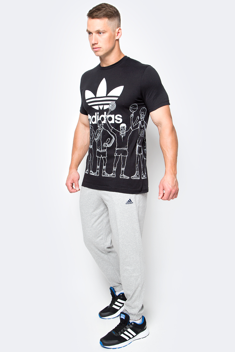 Футболка мужская adidas Trf Graphic T 2, цвет: черный. BQ3127. Размер M (48/50)BQ3127 Футболка мужская adidas Trf Graphic T 2, цвет: черный. BQ3127. Размер M (48/50)BQ3127Футболка мужская adidas Trf Graphic T 2 выполнена из натурального хлопка. Модель с круглым вырезом горловины и короткими рукавами оформлена оригинальным принтом.