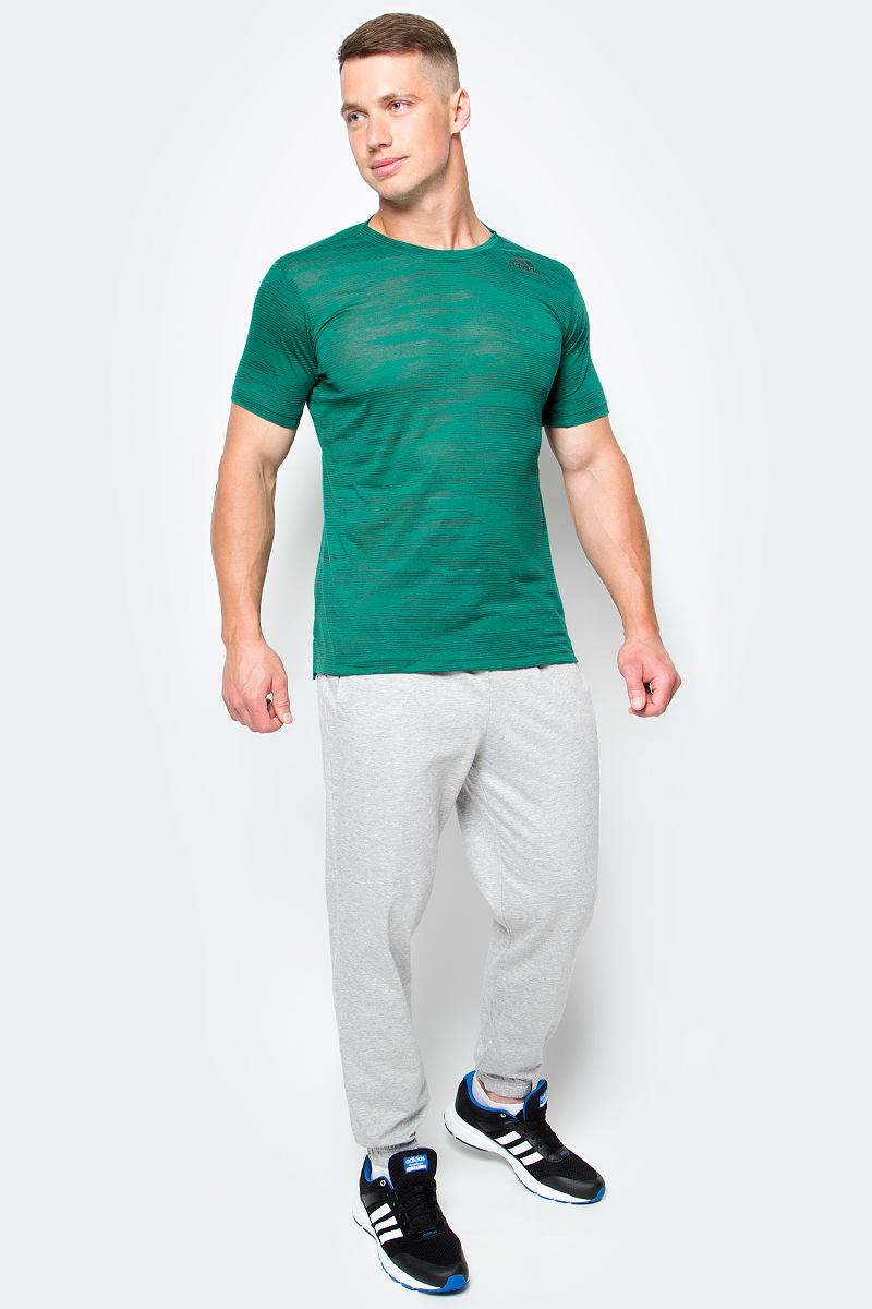 Футболка мужская Adidas Freelift Ak, цвет: зеленый. BK6105. Размер L (52/54)BK6105 Футболка мужская Adidas Freelift Ak, цвет: зеленый. BK6105. Размер L (52/54)BK6105Мужская футболка для тренировок с технологией climacool, способствующей быстрому выведению влаги с поверхности тела.