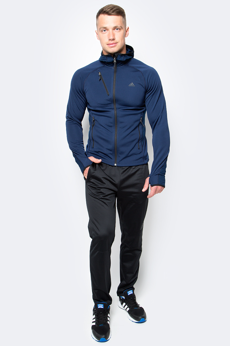 Брюки спортивные мужские adidas Workoutpantlite, цвет: черный. BK0948. Размер L (52/54)BK0948 Брюки спортивные мужские adidas Workoutpantlite, цвет: черный. BK0948. Размер L (52/54)BK0948Спортивные мужские брюки Adidas Workoutpantlite изготовлены из качественного полиэстера. Слегка зауженная модель с дополнительными вставками на поясе сзади для идеальной посадки. Брюки оформлены широкой эластичной резинкой на поясе. Объем талии регулируется при помощи шнурка-кулиски. Брюки оснащены двумя втачными карманами спереди на застежках-молниях.