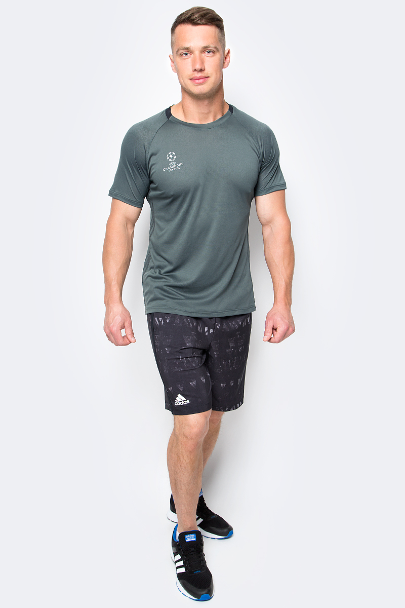 Шорты для тенниса мужские adidas Essex Tr Ber, цвет: черный. B45797. Размер M (48/50)B45797 Шорты для тенниса мужские adidas Essex Tr Ber, цвет: черный. B45797. Размер M (48/50)B45797Мужские шорты для тенниса Adidas Essex Tr Ber изготовлены из полиэстера с добавлением эластана. Модель дополнена широкой эластичной резинкой на поясе. Объем талии регулируется при помощи шнурка-кулиски в поясе. Шорты дополнены двумя втачными карманами спереди. Изделие оформлено оригинальным принтом.