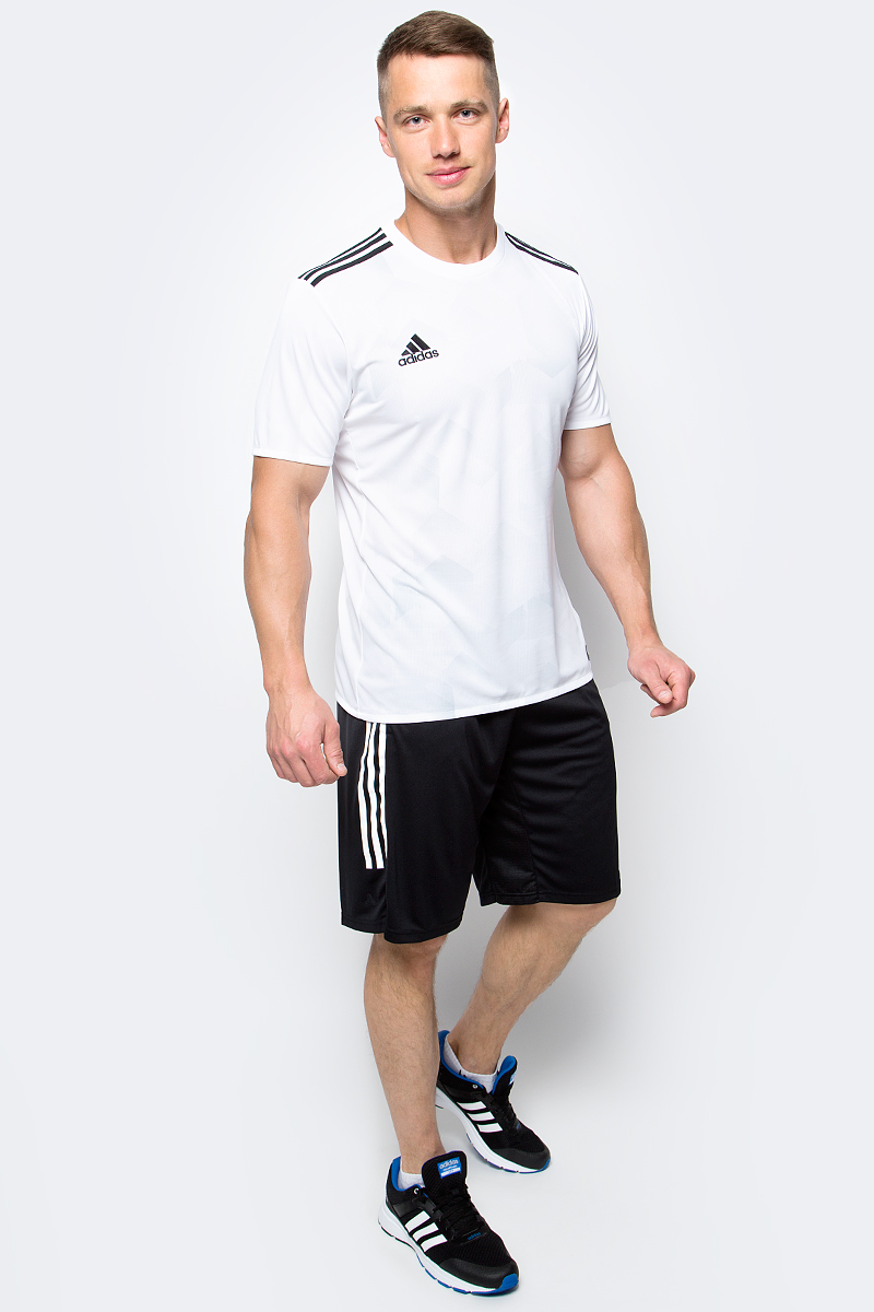 Футболка мужская adidas Tanc Grajsy, цвет: белый. BK3755. Размер M (48/50)BK3755 Футболка мужская adidas Tanc Grajsy, цвет: белый. BK3755. Размер M (48/50)BK3755Мужская футболка adidas Tanc Grajsy выполнена из 100% полиэстера. Модель с круглым вырезом горловины и короткими рукавами прекрасно подходит для интенсивных тренировок.