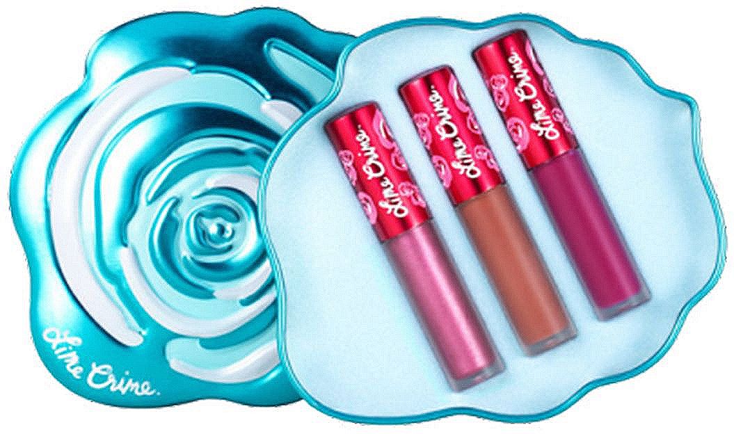 Lime Crime Набор матовых помад для губ Mini Velvetines Blue Rose, 2,7 млL027-02-0000 Lime Crime Набор матовых помад для губ Mini Velvetines Blue Rose, 2,7 млL027-02-0000Velve-Tins - подарочные наборы с мини-версиями помад VELVETINES. В каждом трио из матовых и металлических оттенков, включая лимитированные версии. 5 наборов собраны в оригинальных коробочках, символизирующих разноцветные бутоны роз.