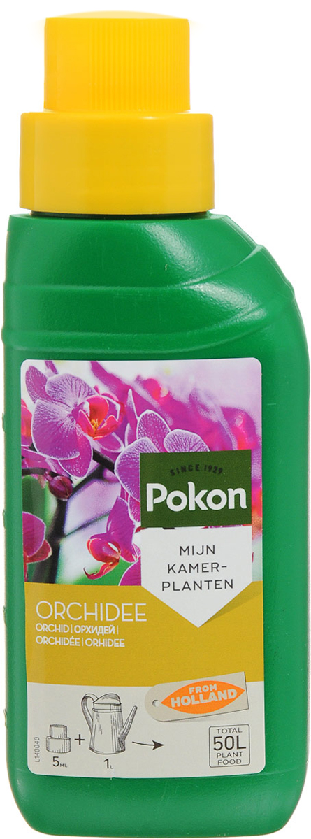 Удобрение Pokon, для орхидей, 250 мл8719400007664 Удобрение Pokon, для орхидей, 250 мл8719400007664Для сохранения своей красоты орхидеям необходим правильный уход! Удобрение Pokon - это сбалансированное, специально разработанное средство, предназначенное, для подкормки орхидей, которое способствует продолжительному цветению.Удобрение содержит раствор питательных веществ с соотношением NPK 5 + 6 + 7, а также добавки других микроэлементов.Уважаемые клиенты! Обращаем ваше внимание на возможные изменения в дизайне упаковки. Качественные характеристики товара остаются неизменными. Поставка осуществляется в зависимости от наличия на складе.Удобрение соответствует нормам ЕС.Товар сертифицирован.Объем: 250 мл.