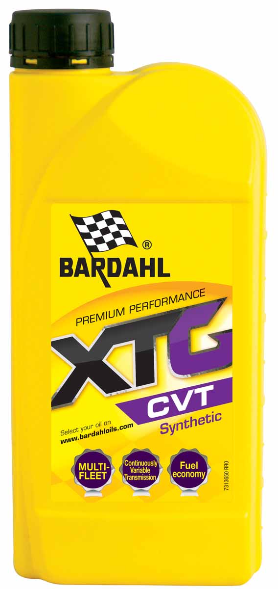 Масло трансмиссионное Bardahl XTG CVT, синтетическое, 1 л36501 Масло трансмиссионное Bardahl XTG CVT, синтетическое, 1 л36501Высокопроизводительное синтетическое трансмиссионное масло Bardahl XTG CVT для вариаторных коробок передач. Подходит для цепных CVT и ременных CVT. Bardahl CVT позволяет уменьшить расход топлива транспортных средств, оснащенных коробкой передач CVT. Спецификации OEM BMW Mini 83220136376/83220429159, MERCEDES MB 236.20, VW G 052 180/ G 052 516, NISSAN NS-1/NS-2/NS-3, HONDA HMMF/HCF2, MITSUBISHI SP-III/CVTF-J1, SUBARU ECVT/iCVT, DAIHATSU AMMIX CVT, SUZUKI CVTF TC/NS-2/CVT Green1, HUYNDAI SP-III, CHRYSLER JEEP NS-2, TOYOTA CVTF TC/FE, Ford WSS-M2C928-A, JASO M358, MOPAR CVTF+4.