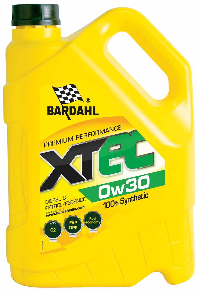 Масло моторное Bardahl XTEC, синтетическое, 0W-30, 5 л36523 Масло моторное Bardahl XTEC, синтетическое, 0W-30, 5 л36523100% Синтетическое моторное масло для экономии топлива, Low SAPS специально разработано для автомобилей, оснащенных сажевым фильтром (DPF), соответствующих Евро IV и V нормам. Bardahl XTC С3 5W30 имеет высокое HTHS, гарантирующие отличную защиту. Особенно подходит для последнего поколения двигателей BMW, MERCEDES, PORSCHE, VW, Audi, Seat, Skoda дизельных и бензиновых, требующих смазки ACEA C3. ACEA C3 OEM VW 504.00/507.00, MB 229.51,BMW LL-04, Porsche C30
