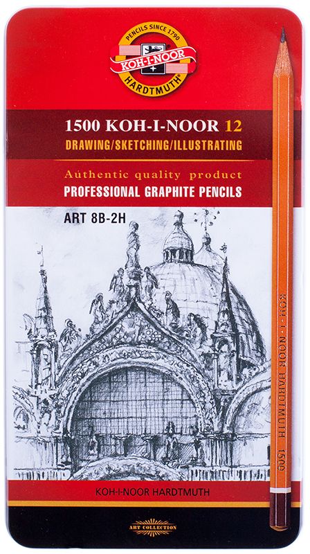 Koh-I-Noor Набор чернографитных карандашей 1500 Art 12 шт