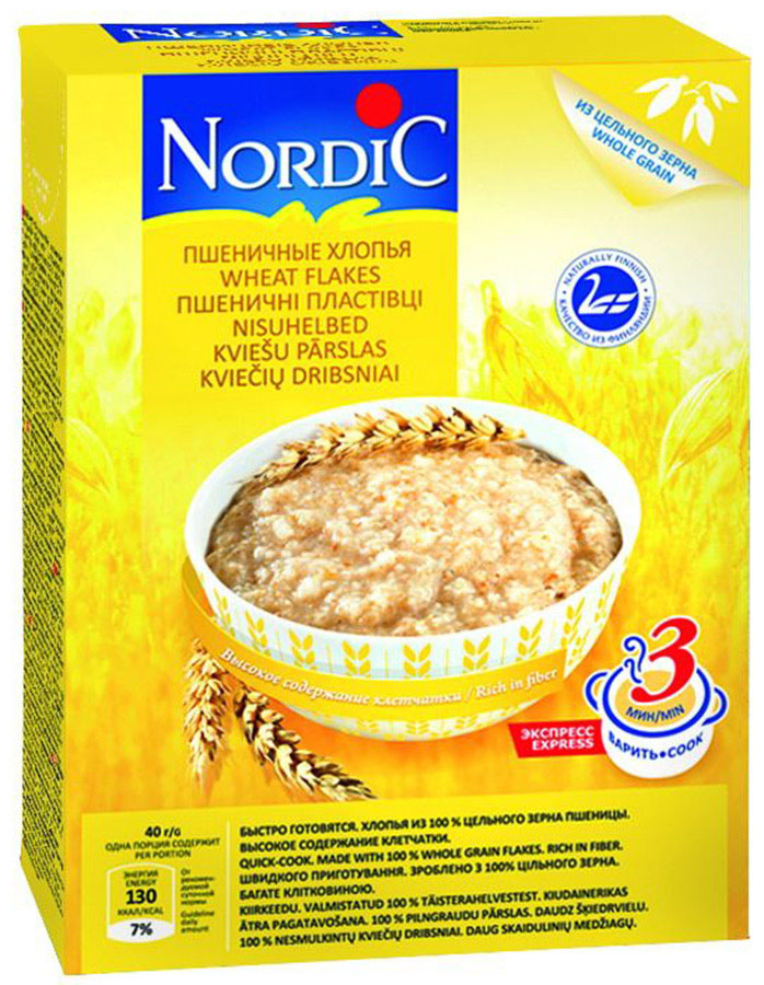 Nordic хлопья пшеничные, 600 гбир045 Nordic хлопья пшеничные, 600 гбир045Полезные вещества, содержащиеся в пшенице, благотворно влияют на работу кровеносной и нервной систем, замедляют процессы старения, улучшают состояние кожи и ногтей, восстанавливают цвет волос. Это уникальный источник энергии для тех, кто ведет активный образ жизни или занимается тяжелым физическим трудом.