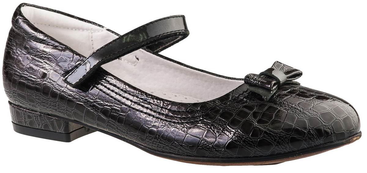 Туфли для девочки BiKi, цвет: темно-серый. A-B23-94-C. Размер 32