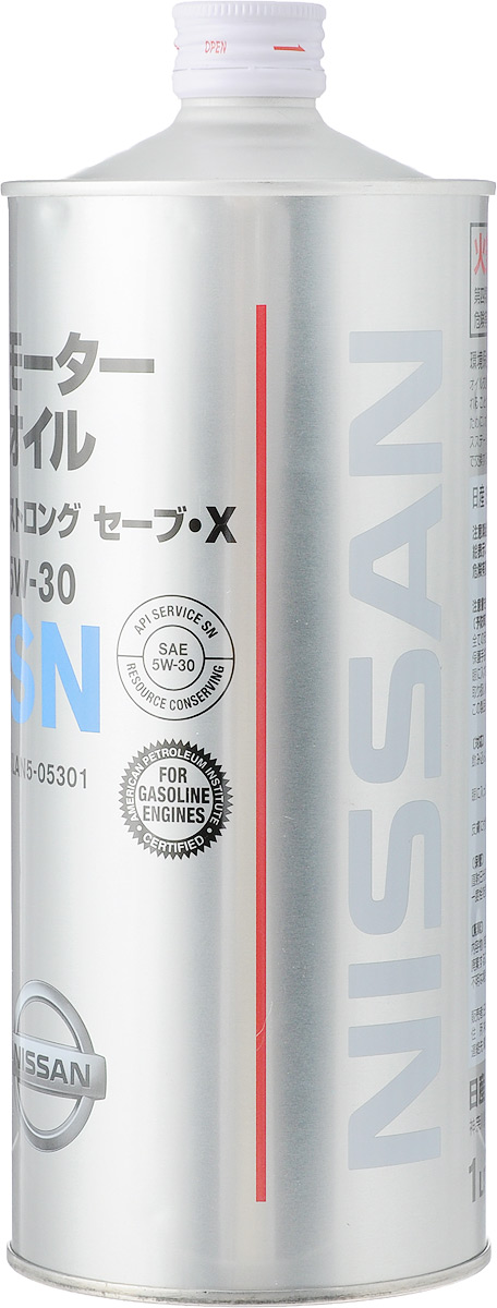 Масло моторное Nissan Strong Save X, класс вязкости 5W30, 1 лKLAN5-05301 Масло моторное Nissan Strong Save X, класс вязкости 5W30, 1 лKLAN5-05301Оригинальное синтетическое моторное масло Nissan Strong Save X SN. Это всесезонное энергосберегающее моторное масло для бензиновых двигателей компании Ниссан, в том числе турбированных двигателей. Соответствует последней категории SN по API. Моторное масло Nissan 5W30 SN выпускается вместо масла Nissan STRONG SAVE X SM 5W-30 которое снято с производства и полностью заменяет его. Подходит для всех бензиновых двигателей компании Ниссан, где рекомендована вязкость 5W30, например Teana, X-Trail, Qashqai. Товар сертифицирован.
