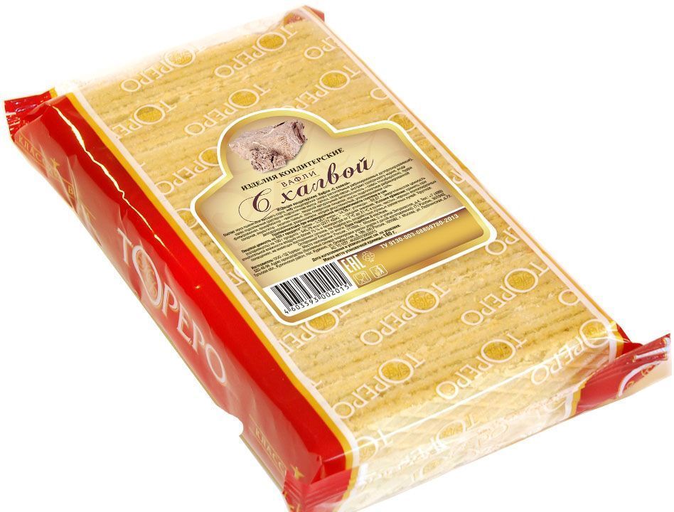 Тореро вафли с халвой, 180 г4603593002015 Тореро вафли с халвой, 180 г4603593002015Хрустящие, ароматные вафли прекрасно сочетаются с чаем или кофе.