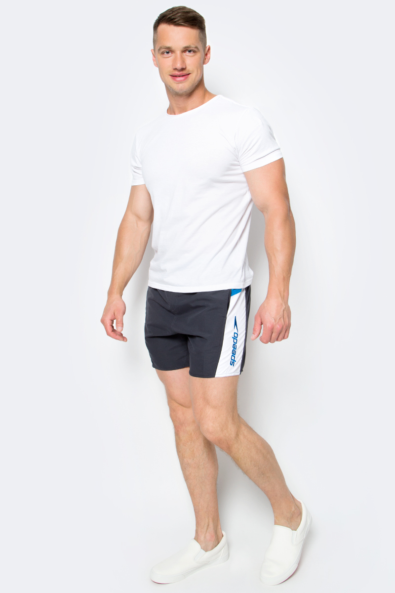 Шорты для плавания мужские Speedo Sport SPL 16 Watershort, цвет: серый. 8-09265B470-B470. Размер S (46/48)8-09265B470-B470 Шорты для плавания мужские Speedo Sport SPL 16 Watershort, цвет: серый. 8-09265B470-B470. Размер S (46/48)8-09265B470-B470Мужские шорты для плавания Speedo Sport Splice 16 Watershort изготовлены из быстросохнущего материала. Легкая и прочная ткань со специальной обработкой позволяет шортам быстро высыхать после намокания, не сковывает свободу движений. Материал с бархатистым эффектом имеет приятные тактильные свойства. Сетчатая несъемная вставка в виде трусов-слипов обеспечивает необходимую циркуляцию воздуха. Эластичный пояс с затягивающимся шнурком позволяет отрегулировать посадку точно по фигуре. Спереди расположены два прорезных кармана с системой слива воды, подкладка которых выполнена из сетки. Изделие оформлено контрастными вставками, украшено вышитым название бренда. Такие шорты - идеальный выбор для отдыха, купания и активных игр на пляже. В них вы всегда будете чувствовать себя уверенно и комфортно!